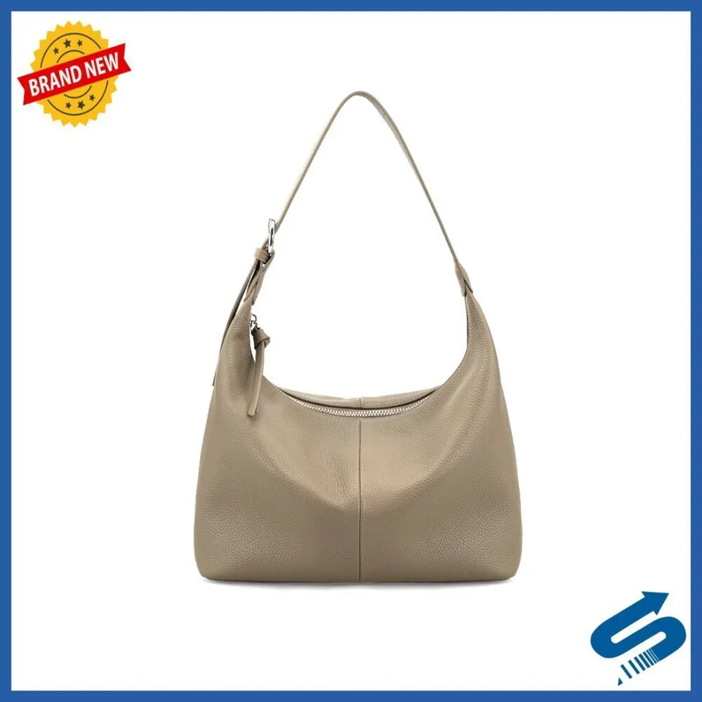 Genuine Leather Slouchy Hobo Bag Lightweight Shoulder Purse Satchel